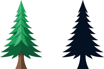 Pine tree vector. Pine tree sets