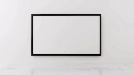 A blank whiteboard mounted on a white wall in a modern, empty room