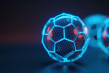 Fototapeta premium In a futuristic soccer game