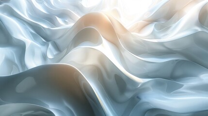 Obraz premium Abstract White and Blue Wavy Background