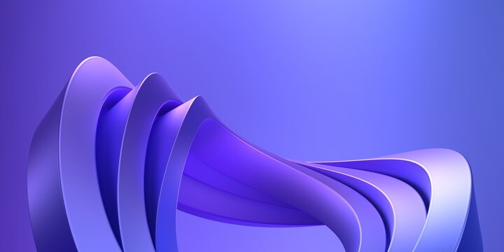 Fototapeta Abstract minimalist background design, 3d render