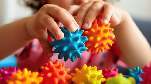 Trendy sensory toys for fidgeting children help reduce stress and develop motor skills