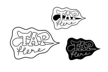 Stylized lettering Set. Inscription 