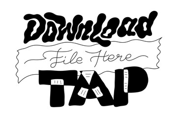 Stylized lettering Set. Inscription 