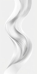 Abstract White Curved Shape Design