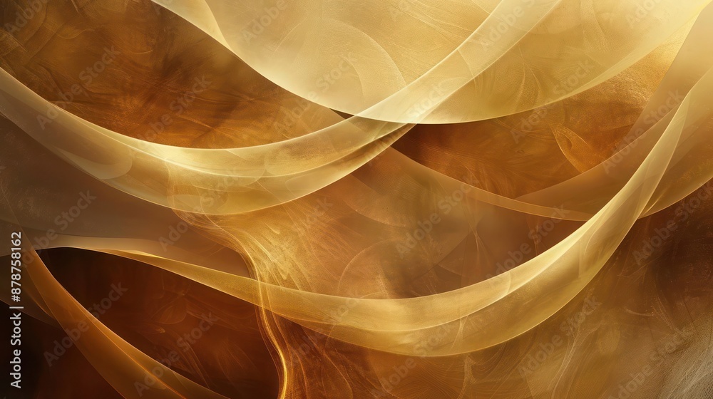 Fototapete abstract background, an elegant array of tonal textures in warm golds and browns, with smooth gradie