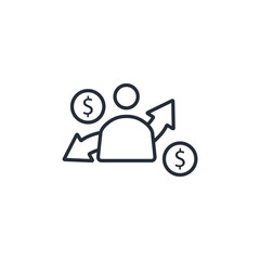 investor icon. vector.Editable stroke.linear style sign for use web design,logo.Symbol illustration.