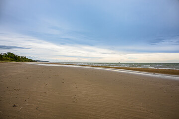 La Plage de sable de Honfleur sur l'estuaire de la Seine