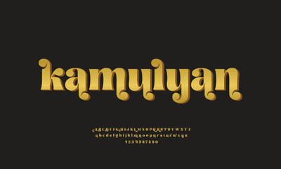 Elegant Font Uppercase Lowercase and Number. Classic Lettering Minimal Fashion Designs. Typography modern serif fonts regular decorative vintage concept. for logo, brand and etc. vector illustration