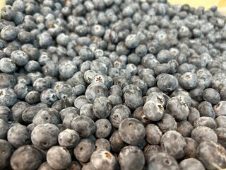 Groselhas frescas , mirtilo. 