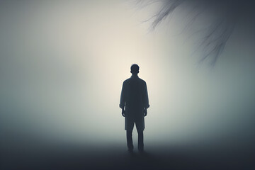 Fototapeta premium businessman standing in front of the door