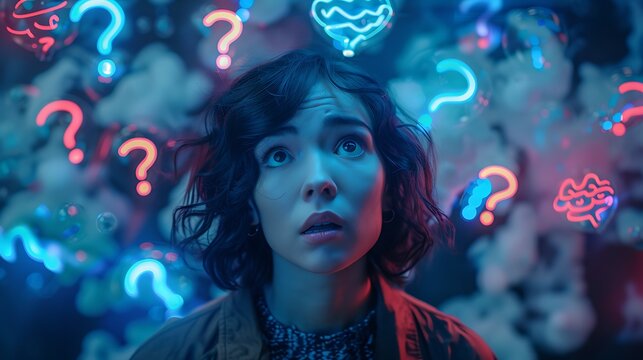 A person scratching their head with a confused look, trying to understand a puzzling situation.