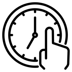 clock with pointer icon