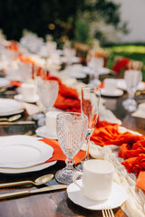 table setting for a dinner