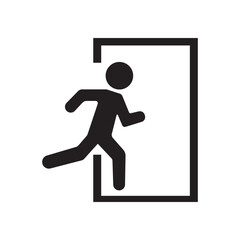 emergency door icon vector illustration design template