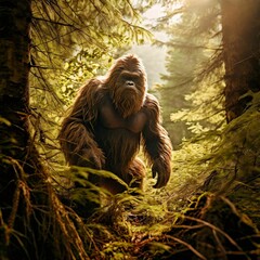 A rare, unexpected visit from bigfoot in its natural environment .