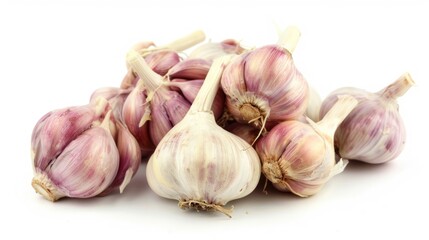 Obraz premium Garlic isolated on a white background