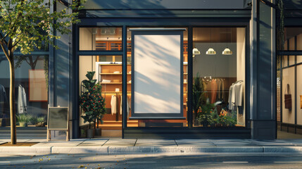 Window poster mockup