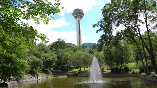 Atakule tower bulding in ankara turkey