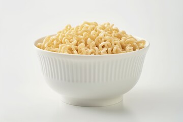 Noodles in a plate isolated on a white background.