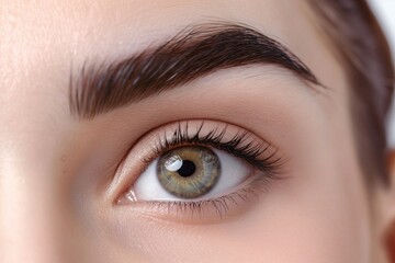 Fototapeta premium Close-up of woman's eye without makeup