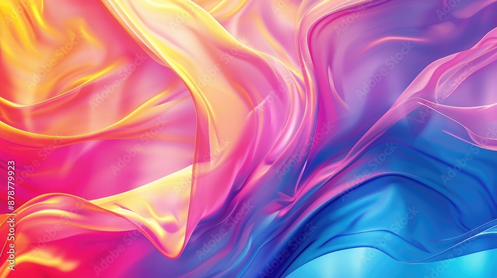 Poster vibrant background with colorful gradient and space for text