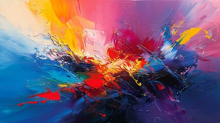 Abstract Painting With Vibrant Colors