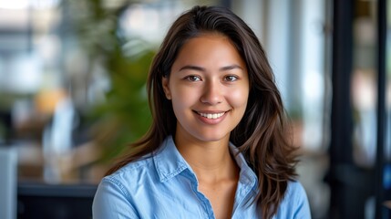 Obraz premium A_happy_young_smiling_confident_professional_business_woman
