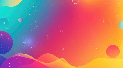 Fototapeta premium Vibrant background with colorful gradient and space for text