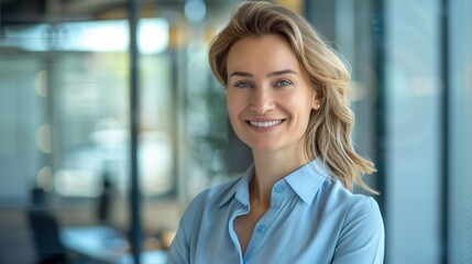 Obraz premium A_happy_young_smiling_confident_professional_business_woman