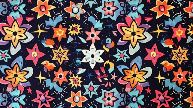 Star design for mouse pad seamless pattern