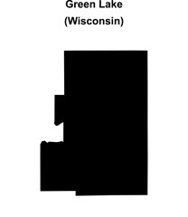 Green Lake County (Wisconsin) blank outline map