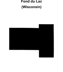 Fond du Lac County (Wisconsin) blank outline map