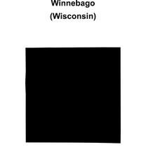 Winnebago County (Wisconsin) blank outline map