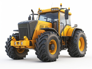 Obraz premium Industrial tractor isolated on a white background