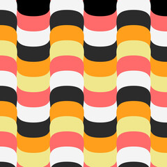 Simple Colorful Modern Wave Seamless Design Multicolor Waves Lines Stripe 031