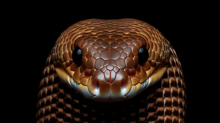 Fototapeta premium Close-up of a venomous snake's head. 