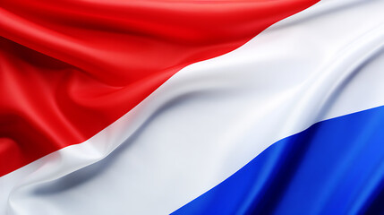 Rippled French flag, red, white, and blue.
