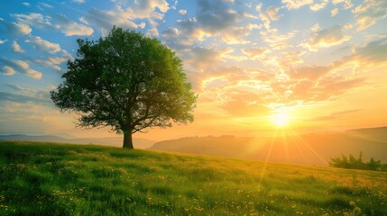 Fototapeta premium Free good morning scene wallpaper background photo