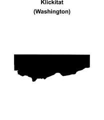 Klickitat County (Washington) blank outline map