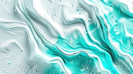 Obraz premium Abstract Background, a vibrant composition featuring high-contrast white and vivid turquoise patterns with bold textures and dynamic shapes, creating a modern and eye-catching look.
