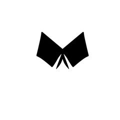silhouette of a ribbon tie