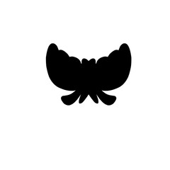 silhouette of a ribbon tie