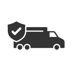 vector car truck insurance icon for apps and websites