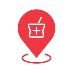 map marker, location pin, map pin icon