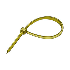 color cable ties cartoon. electrician fastener, solar polyester, repair network color cable ties sign. isolated symbol vector illustration