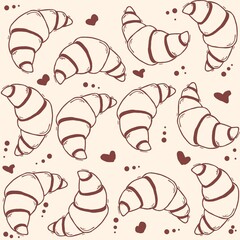 bakery background, croissant and bread background