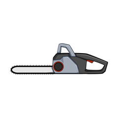arborist chainsaw cartoon. wood power, worker action, climber forest arborist chainsaw sign. isolated symbol vector illustration
