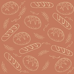 bakery background, croissant and bread background