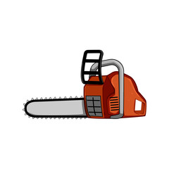 climber chainsaw cartoon. forest lumberjack, lumber timber, work man climber chainsaw sign. isolated symbol vector illustration